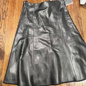 The row leather skirt
